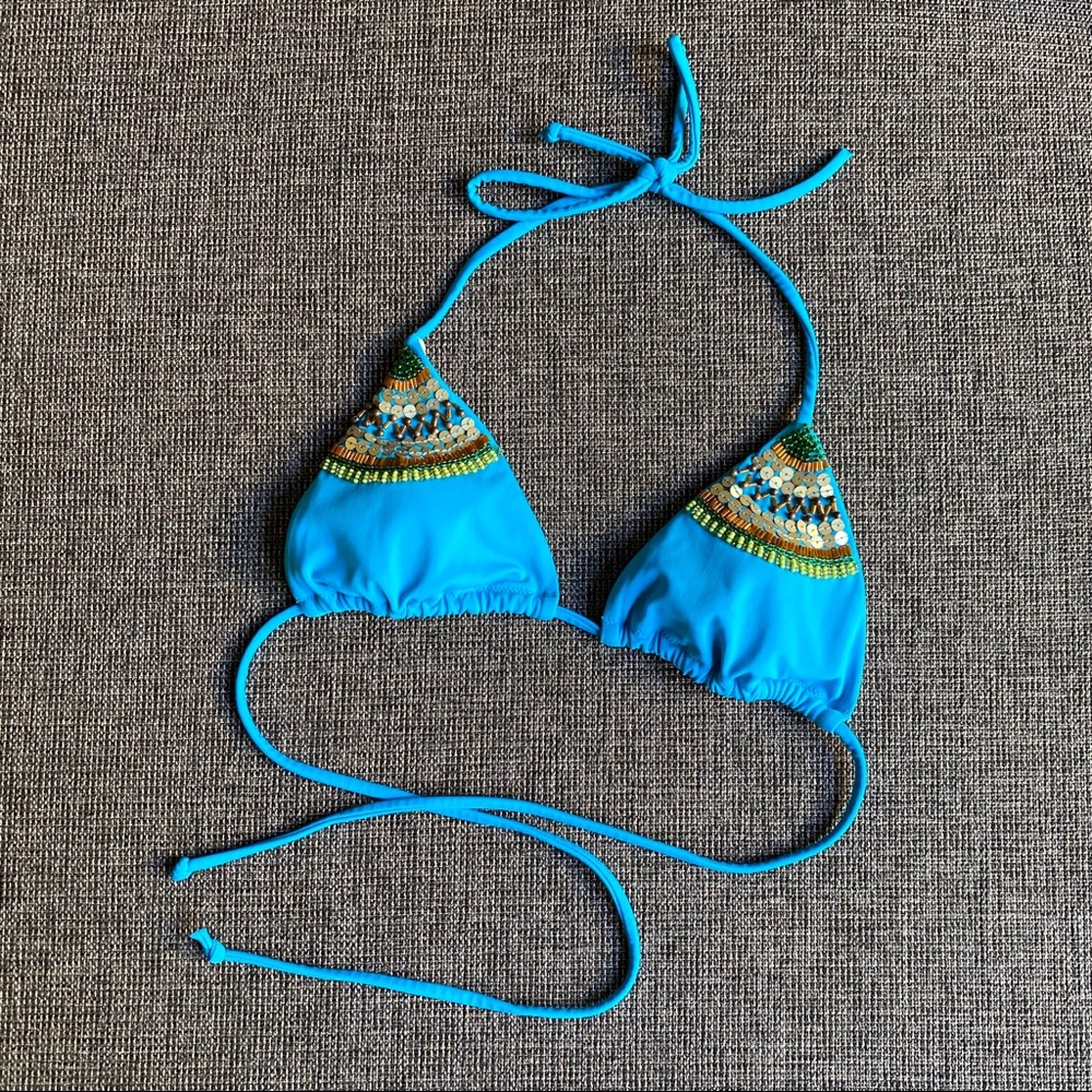 VICTORIAS SECRET Blue Bikini Top